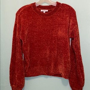 Orange fuzzy sweater